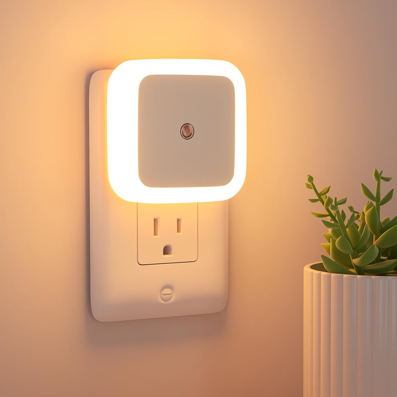 Audeanor 4pcs Luces Nocturnas LED Inteligentes - Encendido/Apagado Automático con Sensor de Movimiento, Iluminación de Pared para Dormitorio, Cocina, Escaleras y Pasillo, Lámpara de Luz Nocturna Inteligente