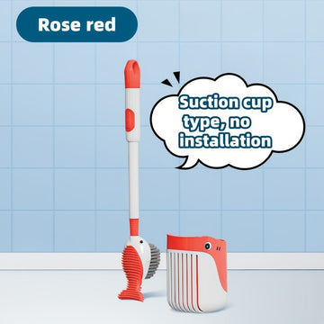 Escobilla de Inodoro con Forma de Ballena Caprichosa con Dispensador de Jabón - Montada en la Pared, Accesorio de Baño de Fácil Limpieza