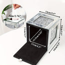 Lujo Caja de Pañuelos de Vidrio con Diamantes Triturados - Exquisito Soporte Cuadrado con Espejo y Cristales Brillantes para Decoración de Baño, Tocador y Mesa - Perfecto para Decoraciones de Halloween y Navidad