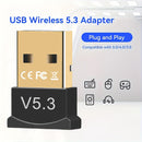 Adaptador sin varillas USB 5.3 para PC y Portátil - Dongle de Alta Velocidad con Certificación FCC, Compatible con Windows 11/10/8.1, Desciende Automáticamente a 5.1/5.0/4.2/4.1/4.0, Adaptador USB-C Plug & Play para Conexión Mejorada, Contactos Chapados