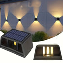 2 Paquetes de Luces Solares para Paredes - Iluminación LED Ajustable para Exterior, Batería Grande de 1200mAh, Operación Automática de Amanecer a Anochecer para Porche, Patio Trasero, Patio, Deck, Jardín, Muro de Contención, Camino, Luces Solares para Ex