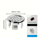 Juego de 4 tapones para desagüe de lavabo, cubreorificios de plástico para baño y cocina, con filtro, reemplazables, sin necesidad de electricidad