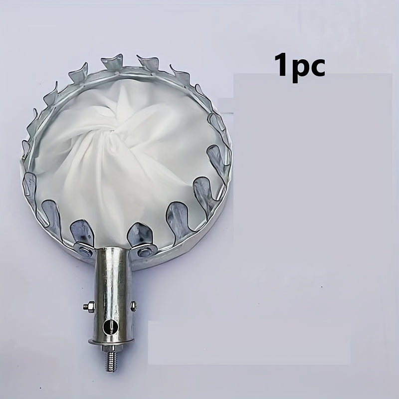 1pc Herramienta Recogedor de Frutas Metálica, Palo Telescópico No Incluido, Alcance Alto para Dátiles, Nueces y Caquis - Accesorio Fácil para Cosecha en Jardinería