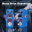 Amuzik Blues Driver Pedal de Guitarra - Efecto Overdrive Vintage con Potenciómetro, Volumen y Tonos, True Bypass, Alimentación USB, Compacto para Guitarra Eléctrica y Bajo - Diseño Gráfico Audaz, Construcción Robusta para Uso en Vivo y Estudio, Rendimien