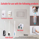 Juego de 3 accesorios de baño, Parches adhesivos para montar en la pared sin perforar agujeros, que no dañan las paredes ni se caen, adecuados para una fuerte adhesión de la mayoría de los productos en nuestra tienda