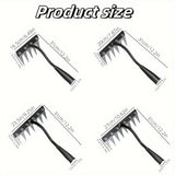 Rastrillo de jardín de acero al carbono de alta resistencia con mango más largo - Herramienta de desmalezamiento y aéreo de suelo sin esfuerzo, opciones de 5/6/7/8 dientes, ideal para jardinería y cuidado de césped, esenciales para jardinería | Mango erg