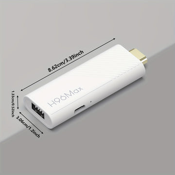 Huawei H96 Max RK3518 Smart TV Stick - Android 14.0, Conexión Inalámbrica, Reproductor Multimedia Ultra HD con Soporte para 4K@60fps, WiFi6 y BT5.4, Control por Voz, Puerto USB 2.0, Alimentación por USB, Dispositivo de Entretenimiento en Casa | Diseño Co