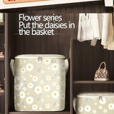 1pc Bolsa de almacenamiento de gran capacidad para ropa y edredones - Ultra gruesa, duradera no tejida organizador con patrón floral, ideal para mudanzas y embalaje, organizador de almacenamiento de ropa