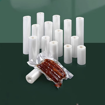 4 rollos de sellador de vacío - Sin BPA, duraderos, longitud - para sous vide, congelación y conservación de alimentos en gran cantidad