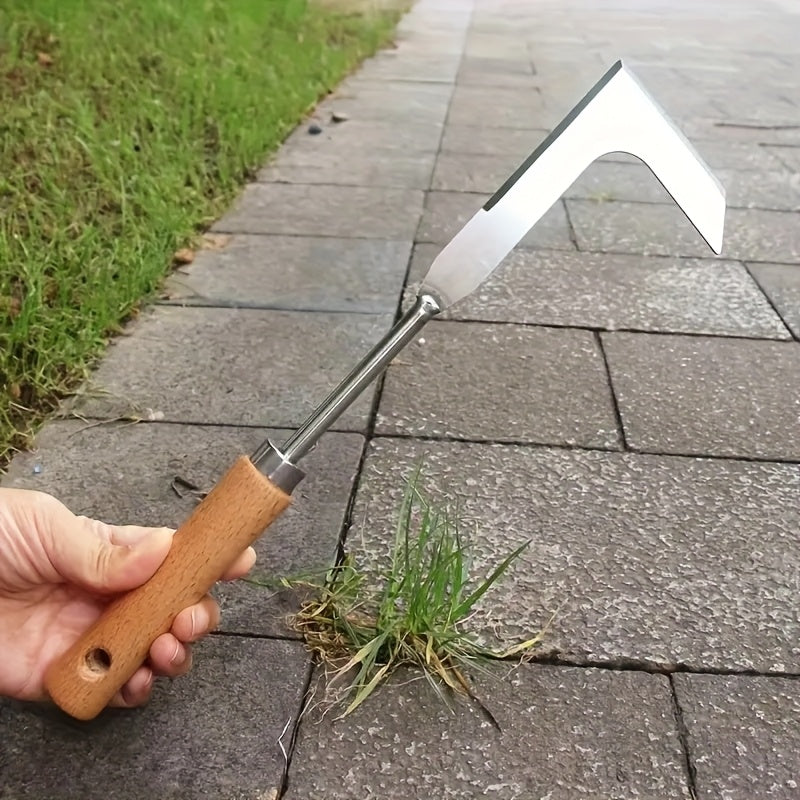 1pc Sierra Manual para Césped de Alta Resistencia - Cortador de Grietas, Sin Necesidad de Electricidad, Hoja Afilada para Hierba, Maleza y Suelo - Herramienta de Jardín con Bordes, Acera, Céspedes - Construcción Duradera en Acero Inoxidable/Metal para Us