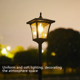 132.08 cm Farola Solar con Macetero, Lámpara de Calle Solar para Jardín, Senderos, Césped y Entrada Exterior (Cálido)