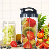Vaso de Plástico Transparente de 32oz con Tapa Abatible - Compatible con los Modelos Nutribullet 600W & 900W, Pieza de Repuesto Segura para Alimentos para Batidos Suaves y Bebidas de Frutas Frescas, Licuadoras para Cocina