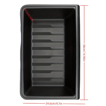 2-Pack para for TESLA Model Y 2021-2024 Impermeable para Asiento Debajo de la Caja de Almacenamiento con Organizador - Compartimento Oculto Deslizante del Lado del Conductor y del Pasajero, Material de Goma, Diseño Ahorro de Espacio
