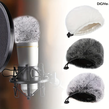Pantalla de viento de micrófono profesional ePathChina - 1-Pack, Filtro de pop de micrófono de condensador universal, accesorio de reducción de ruido para podcasting, grabación y transmisión en vivo - Disponible en blanco, negro y gris