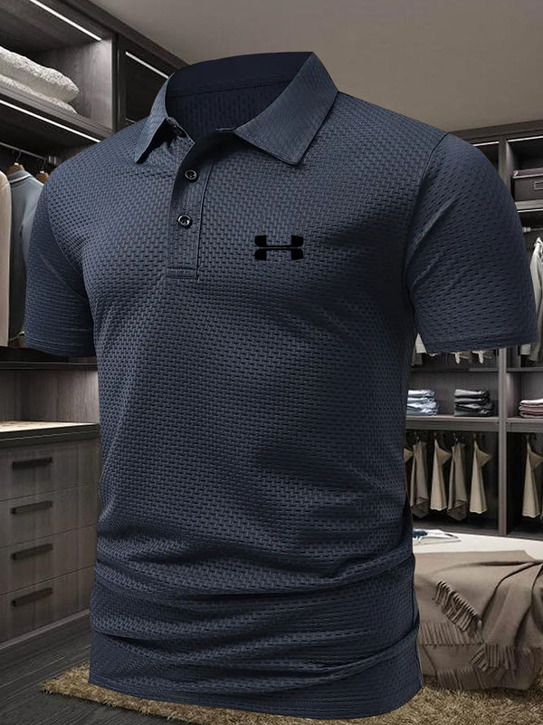 Camiseta cómoda para hombre con estampado doble C reverso, transpirable, casual
