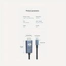 Cable adaptador USB-C a HDTV 4K, transferencia de datos de alta velocidad a 30Hz, duradero y portátil, para MacBook Pro/Air, iPad Pro/PixelBook, XPS, Galaxy y más - No requiere carga, adaptador de red
