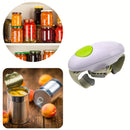Abrebotellas eléctrico FEIYBA 2025 con cierre automático 2 en 1 y operación de un solo toque - Torque alto, se adapta a la mayoría de los tamaños de tapas, alimentado por batería AA (baterías no incluidas), herramienta de cocina para abrir frascos con fa