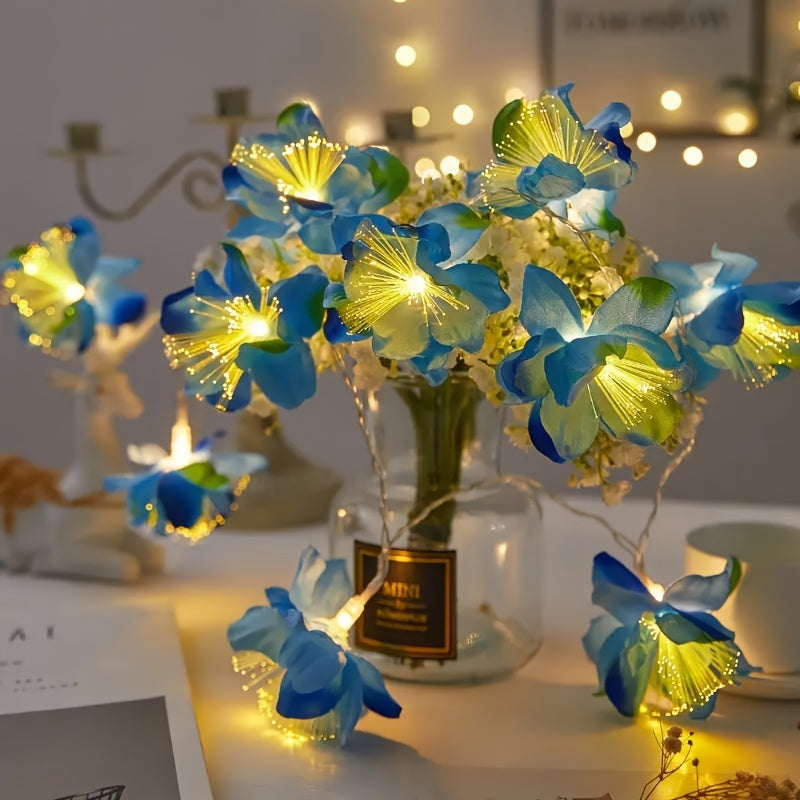 Encantadoras Luces de Hada de 199.95cm - 10 LED Cálidos para Decoración de Navidad y Jardín, Perfectas para Fiestas y Festividades al Aire Libre, Decoración Navideña
