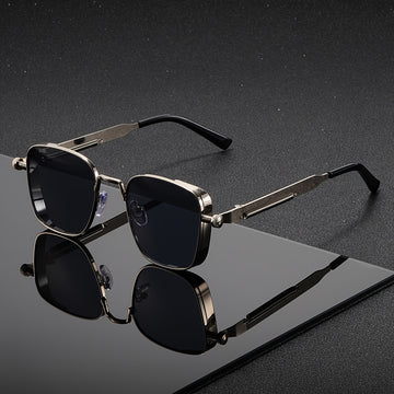 Gafas de moda cuadradas retro steampunk con marco de metal para hombres y mujeres, ideales para eventos, fiestas y festivales