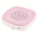 Aspiradora Mini Compacta USB LYYKLLY para Manos y Uñas - Recogedor de Polvo Ligero Portátil, Motor Cepillado 20000 RPM, Sin Batería ni Plástico, Ideal para Viajes y Hogar (Rosa Brillante/Blanco/Azul)