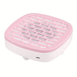 Aspiradora Mini Compacta USB LYYKLLY para Manos y Uñas - Recogedor de Polvo Ligero Portátil, Motor Cepillado 20000 RPM, Sin Batería ni Plástico, Ideal para Viajes y Hogar (Rosa Brillante/Blanco/Azul)