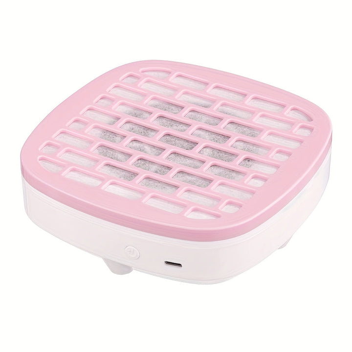 Aspiradora Mini Compacta USB LYYKLLY para Manos y Uñas - Recogedor de Polvo Ligero Portátil, Motor Cepillado 20000 RPM, Sin Batería ni Plástico, Ideal para Viajes y Hogar (Rosa Brillante/Blanco/Azul)
