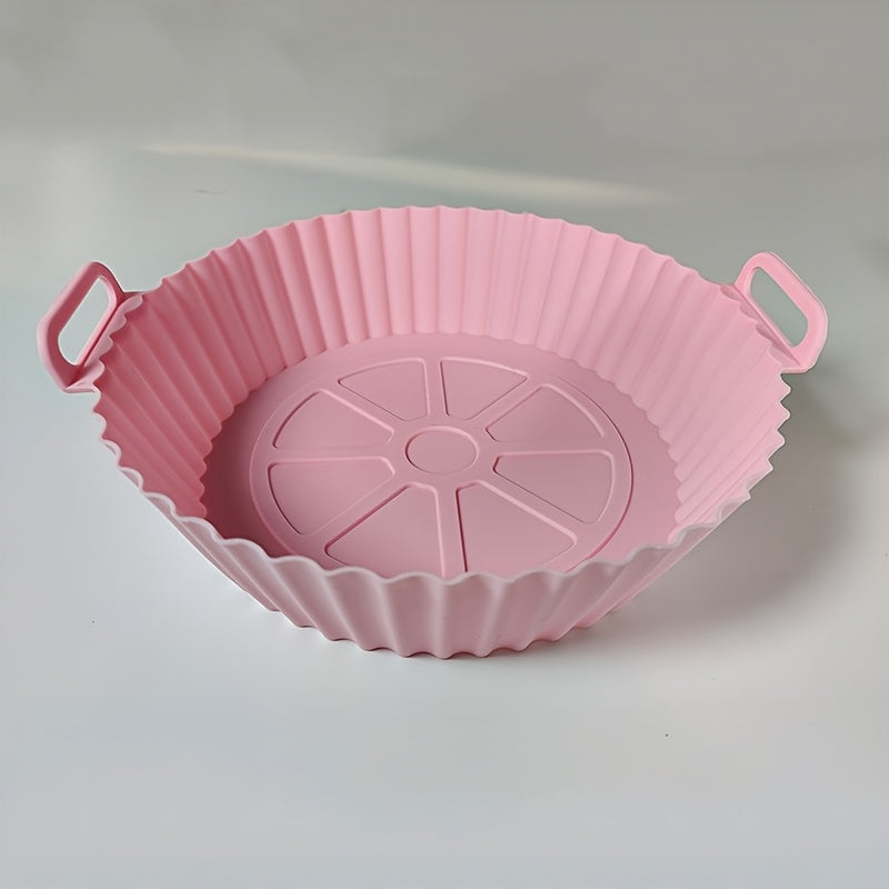 Revestimiento de silicona antiadherente de grado alimenticio redondo para freidor de aire - Ideal para cocina hogareña, picnic al aire libre y comedor de RV - Compatible con todos los modelos de freidor de aire, accesorios para freidor de aire