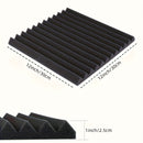 24 paneles de espuma negra de alta densidad insonorizantes con cinta adhesiva doble cara gratis, 12x12x1 pulgadas, paneles acústicos ignífugos para paredes, reducción de ruido, recuperación rápida, ideales para oficinas en casa, estudios, salas de confer