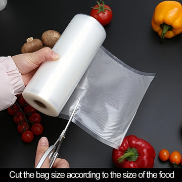 La bolsa al vacío de 20 cm de ancho disponible en cuatro longitudes, mantiene la frescura de los alimentos y es ideal para congelación, cocina lenta a baja temperatura. Compatible con todas las máquinas de vacío
