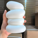 Jarrón blanco elegante en espiral, estilo nórdico, perfecto para decoración del hogar y cocina, ideal para estética de sala y dormitorio, decoración para el hogar