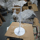 Elegante Estante de Almacenamiento, Portavinos Multiusos de Hierro Recubierto de Polvo - Elegante Estante de Almacenamiento de Metal para Decoración del Hogar y Bodas