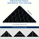 4/8/12 pzas Pinzas para alfombras, almohadillas antideslizantes para alfombras para pisos de madera dura y azulejos, cinta de alfombra reutilizable y lavable para alfombras de salas de estar, almohadilla adhesiva de doble cara para alfombra que mantiene