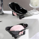 1pc Placa de Jabón con Lazo Lindo, Soporte de Jabón de Plástico con Forma de Bañera Creativa, Accesorio de Baño Rectangular para Jabón y Productos de Limpieza, Placa de Jabón