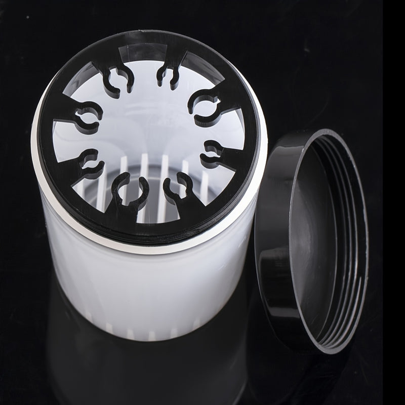 Vaso de Fregado Profesional para Uñas con Tapa - Organizador Hipoalergénico para Manicura en Salón y Hogar, Transparente - Construcción Duradera en Plástico - Sin Necesidad de Electricidad - Para Cepillos de Acrílico y Gel, Herramientas de Uñas - Almacen