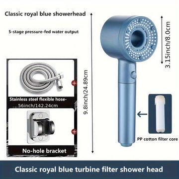 Cabezal de ducha circular de alta presión - Manual, sin necesidad de electricidad, potencia super fuerte, diseño de montaje en pared para uso en el baño del hogar, material plástico, pulverizadores de cuerpo de ducha.