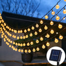 Luz solar de burbujas, 14 metros con 80 luces