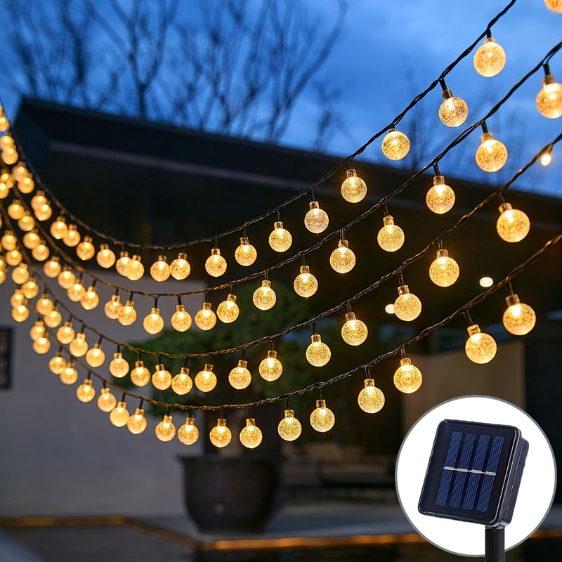 Luz solar de burbujas, 14 metros con 80 luces