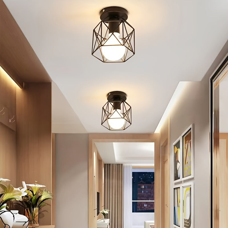 2 luces de techo modernas nórdicas, base de bombilla E27, iluminación fija para cocina, pasillo, balcón y foyer sin bombillas.