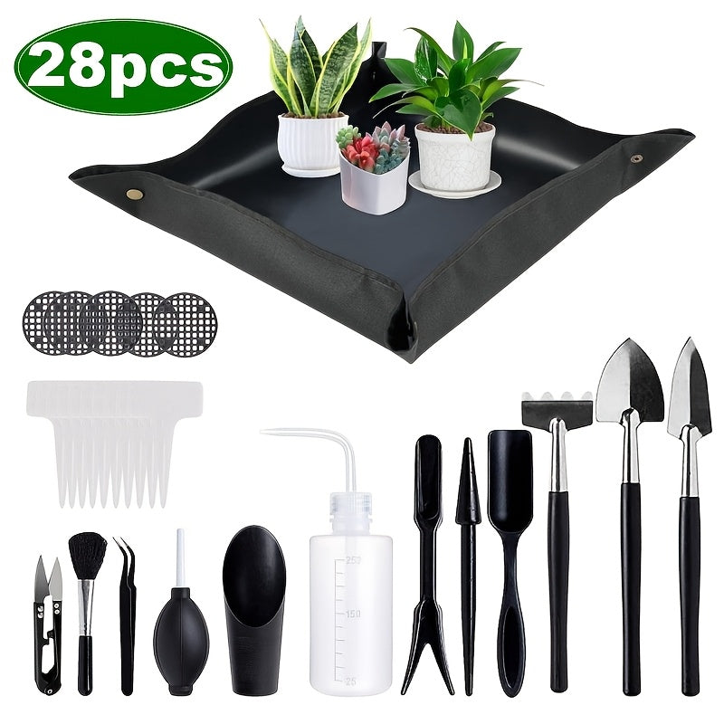 Juego de Herramientas para Micro Paisajes y Suculentas, Kit Práctico de Cuidado de Plantas para Oficina y Hogar, Ligero y Portátil, 28pcs/13pcs con Varios Tamaños Disponibles