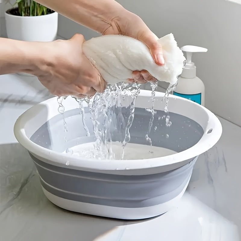 Baño de Pies Colapsable, Cubeta Portátil con Tapa para Remojo de Pies, Masajeador de Pies Plegable, Bañera de Acupresión - Ideal para Baño, Sala o Dormitorio