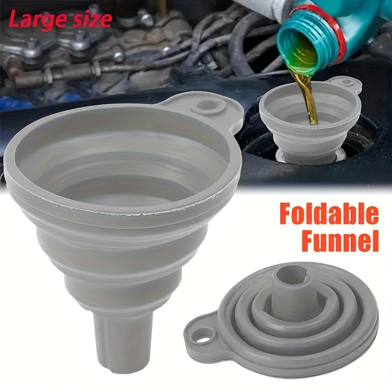 Embudo Mini Plegable y Retráctil de 1 Pieza - Herramienta para Reparación de Fugas de Aceite en Moto o Coche, Diseño Portátil y Compacto para Mantenimiento Automotriz Doméstico