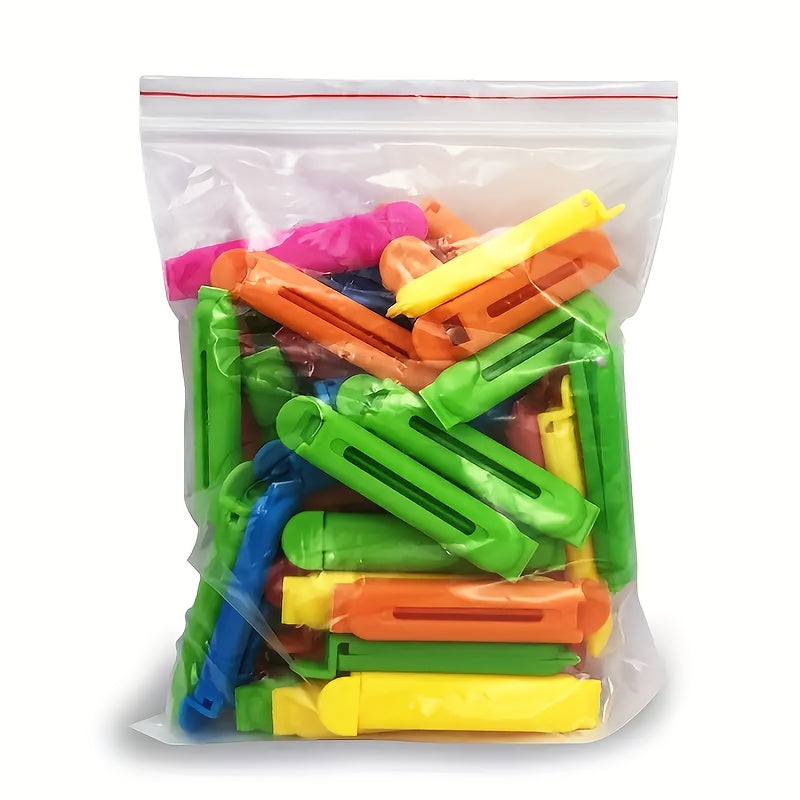 Selladores de plástico coloridos para alimentos: mantén tus snacks frescos y secos, perfectos para almacenamiento en la cocina