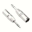 Adaptador TRS Estéreo a XLR de 1/4 Pulgada, Conector Masculino XLR a Cuarto de Pulgada (6.35 mm) para Audio Balanceado Compatible con Micrófonos y Mezcladores