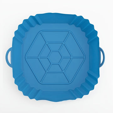 1 pieza de funda de aire frito cuadrada de silicona, fundas de aire frito de silicona reutilizables, funda de aire frito plegable y fácil de limpiar, funda de hornear, almohadillas de bandeja de hornear de silicona reemplazables, accesorios y piezas de a