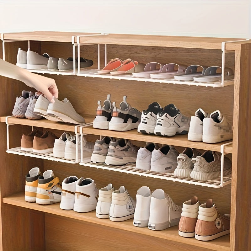 Organizador de Zapatos de Metal que Ahorra Espacio - Diseño Duradero y Plegable para Armarios, Dormitorios y Residencias Universitarias