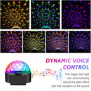 Esfera de discoteca LED de 9 colores con control remoto – Luces para fiestas activadas por sonido, ideal para hogar, fiestas de baile, cumpleaños y clubes, diseño en plástico transparente, enchufe americano, incluye control remoto y manual de usuario, ac