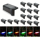 16-pack de luces LED con energía solar, luces de colores para exteriores, ideales para piscinas, vallas, patios y jardines.