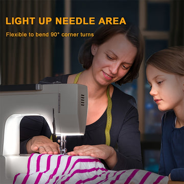 1pc Tira de luz LED regulable al tacto para máquina de coser, alimentada por USB, iluminación de bajo consumo para máquinas estándar, no requiere pilas, material plástico, perfecta para regalos de Navidad, decoración de oficinas, dormitorios, hoteles, fi