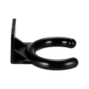 Soporte de micrófono mural durable de 1 pieza, gancho universal de micrófono, construcción de plástico resistente, organizador de equipo de audio ahorrador de espacio - Negro