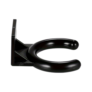 Soporte de micrófono mural durable de 1 pieza, gancho universal de micrófono, construcción de plástico resistente, organizador de equipo de audio ahorrador de espacio - Negro